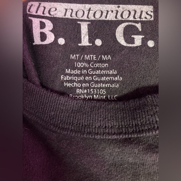 The Notorious B.I.G Biggie Smalls Long Sleeve Black Shirt - Picture 6 of 6